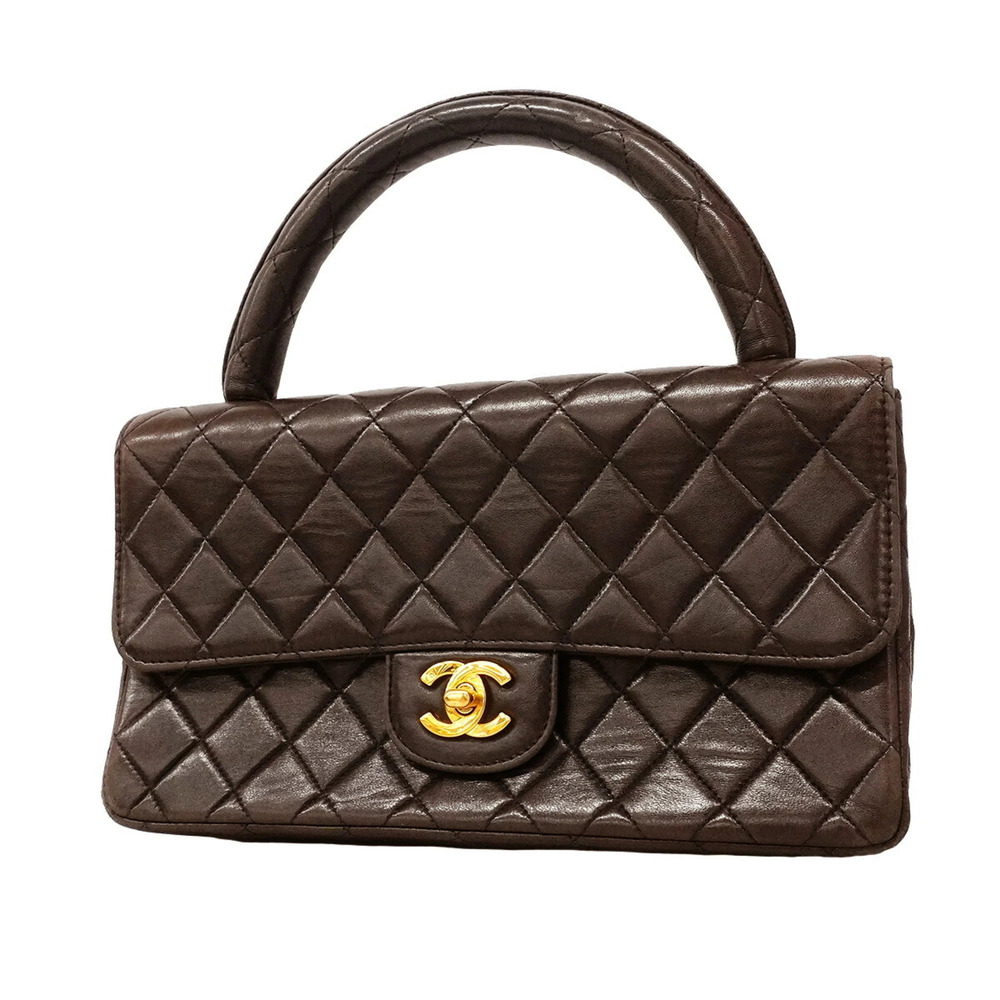 Chanel Matelassé Handbag (Parent only), Lambskin, Black, Women's